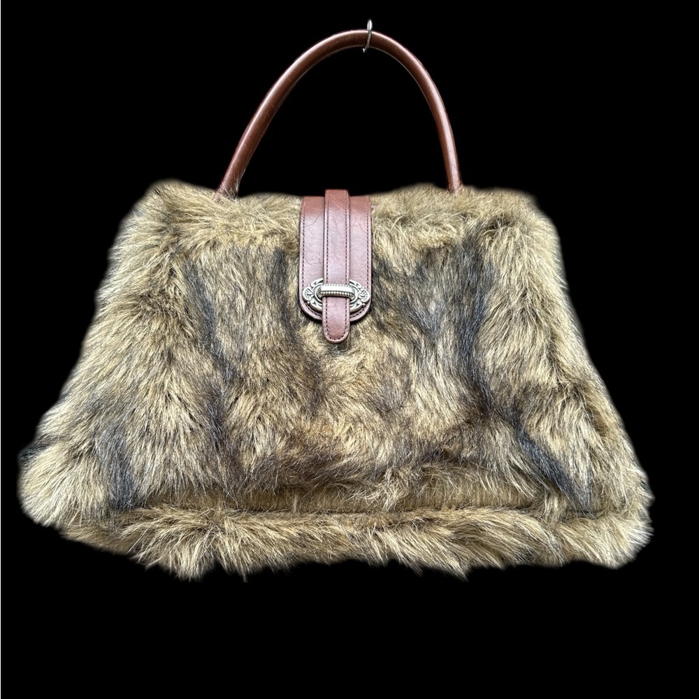 Vintage Raviani Texas Faux Fur Leather Custom Handbag Dr Bag